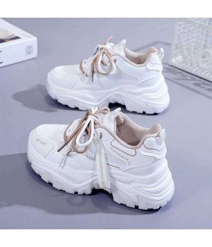 Factory wholesale 2024 autumn and winter new girls thick sole sports single casual shoes women