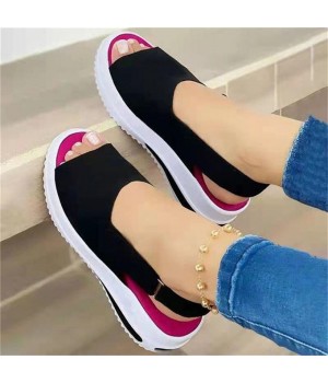 Spring new wholesale magic sticker peep toe casual shoes for girls