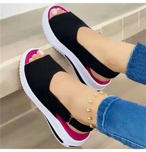 Spring new wholesale magic sticker peep toe casual shoes for girls