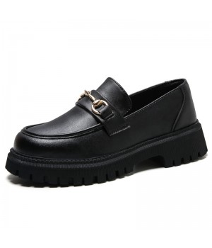 High Quality Women's Thick Sole Platform Leather Casual Shoes Moccasin Gommino Style Rubber Insole Dress Running Shoes Price