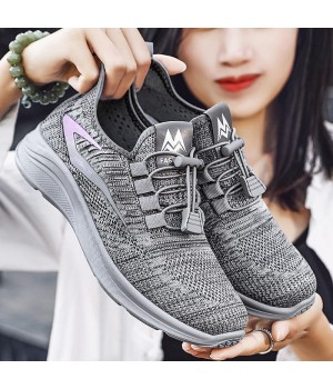 Womens Running Shoes Walking Fashion Strappy Volleyball Shoe Canvas Mesh Knit Sneakers Low Top Simple Wedge Comfortable Casual